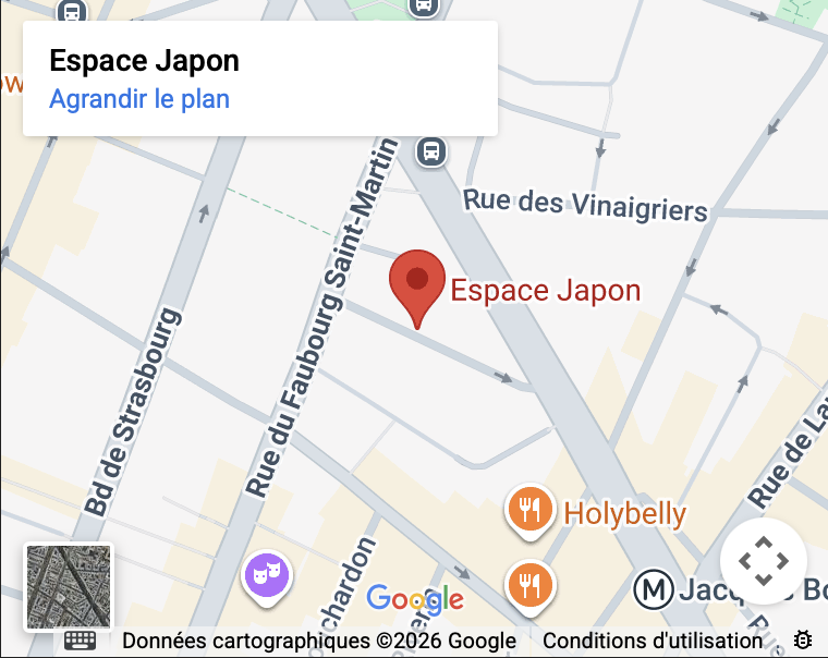 Map espace japon