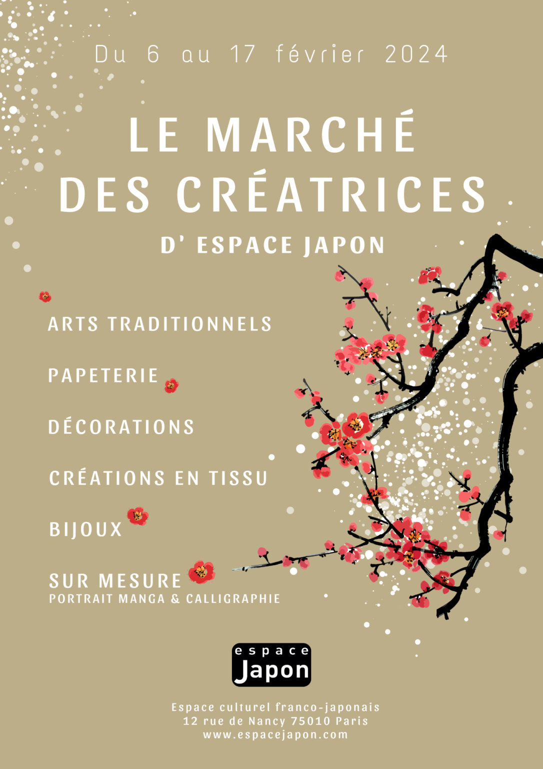 Creatrices Le marché des créatrices sous les fleurs de prunier - Espace Japon