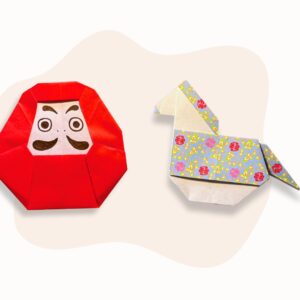 origami cheval daruma